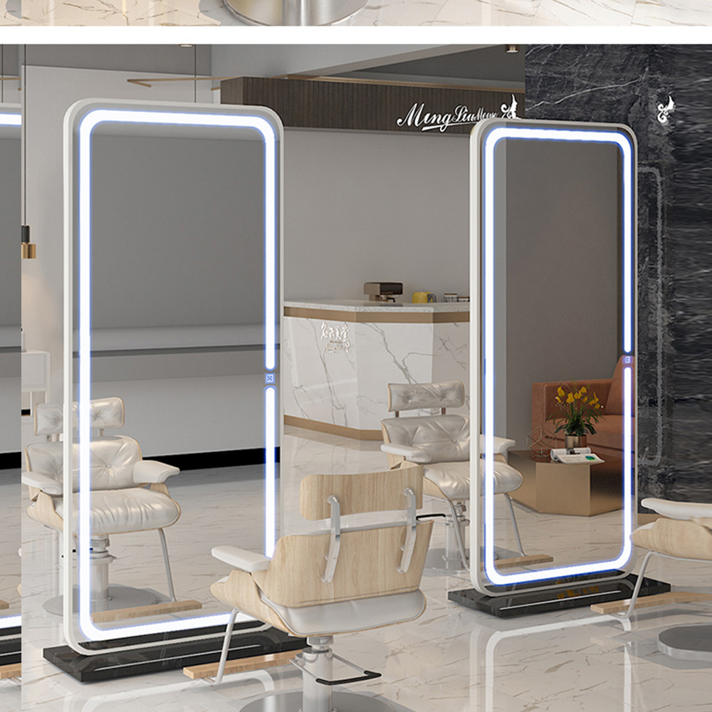 Oglindă cu cadru de aluminiu pentru dressing Oglindă cu led pe tot corpul în dormitor cu lumină LED Oglindă pe picioare iluminată