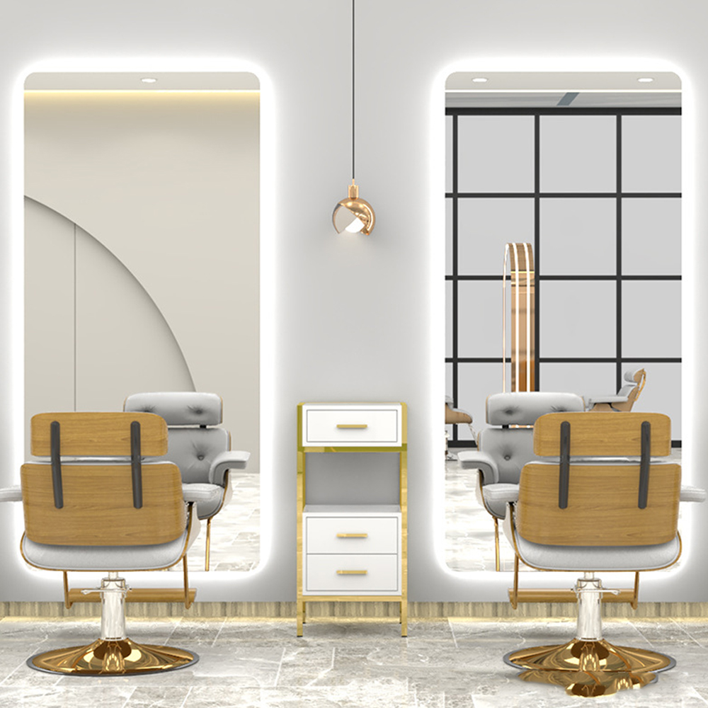 Lumină pentru oglindă de salon cu LED fără cadru montată pe perete Oglindă inteligentă Dezaburire dreptunghiulară