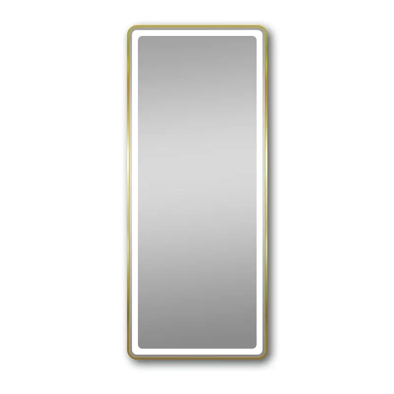 Cadru din aluminiu personalizat de dimensiuni mari Oglinzi de toaletă inteligente cu LED-uri din sticlă mată Oglindă de salon de machiaj de lungime întreagă