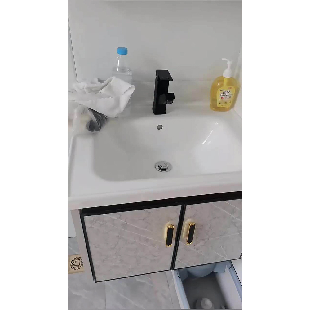 Dulap modern de depozitare, rezistent la apă, din lemn masiv, mini dulap mic de baie