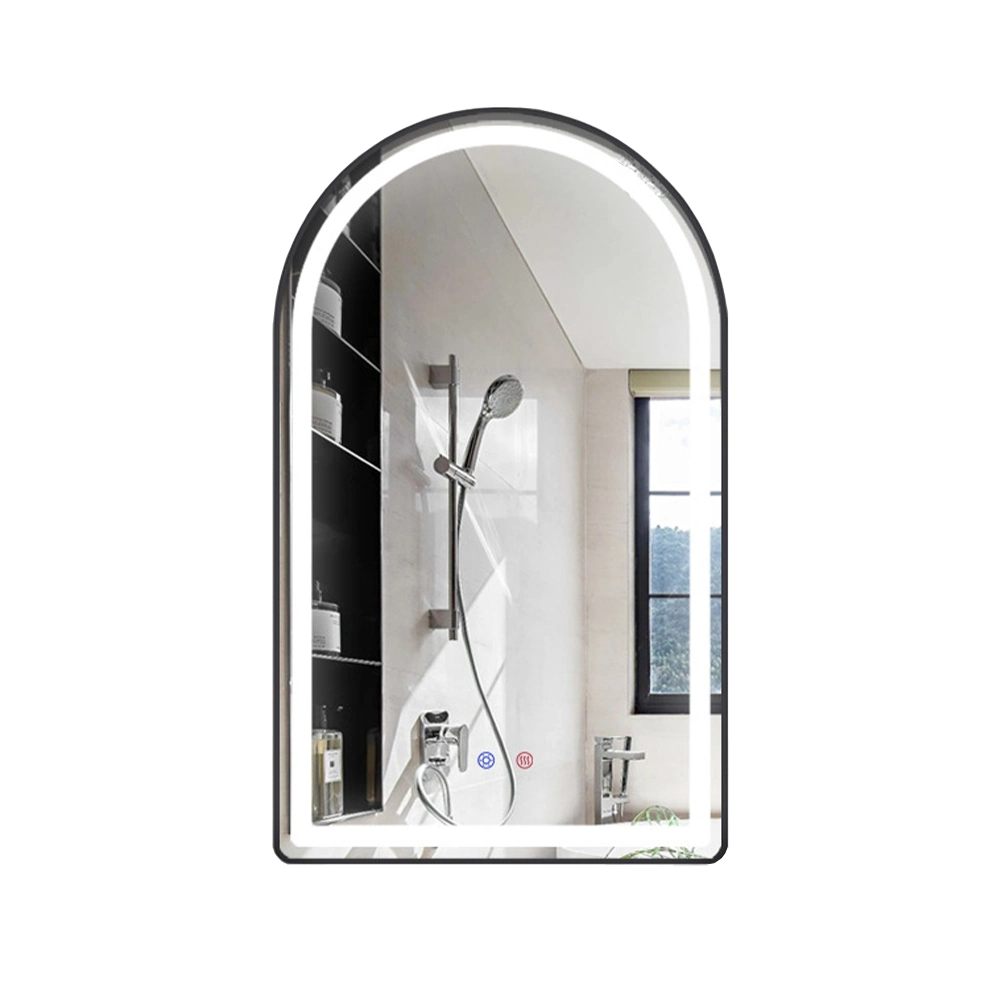 Oglinda de perete cu cadru metalic oval din aluminiu auriu pentru decorarea moderna a locuintei Interior de lux pentru oglinda de baie
