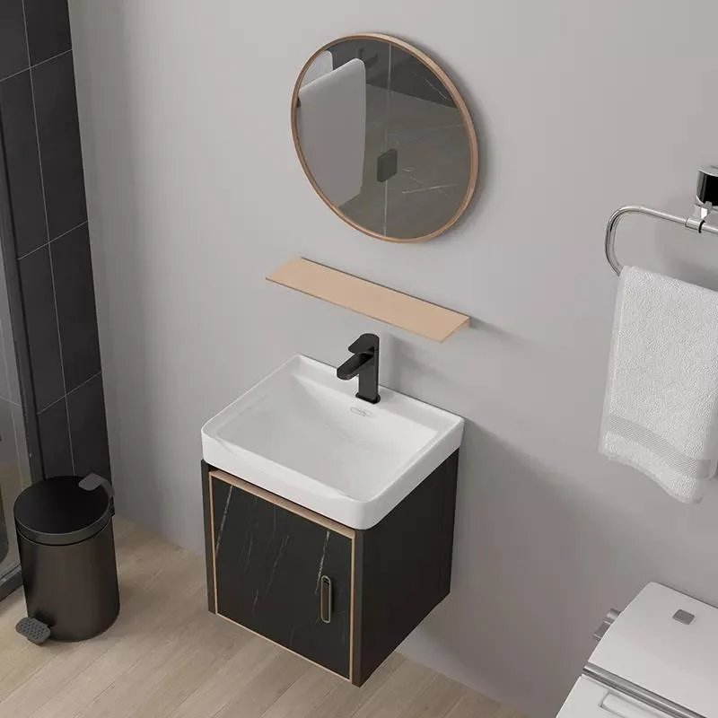 Dulap din aluminiu cu oglindă modernă, rezistentă la apă, cu montare pe perete. Set mic de chiuvetă pentru baie cu chiuvetă