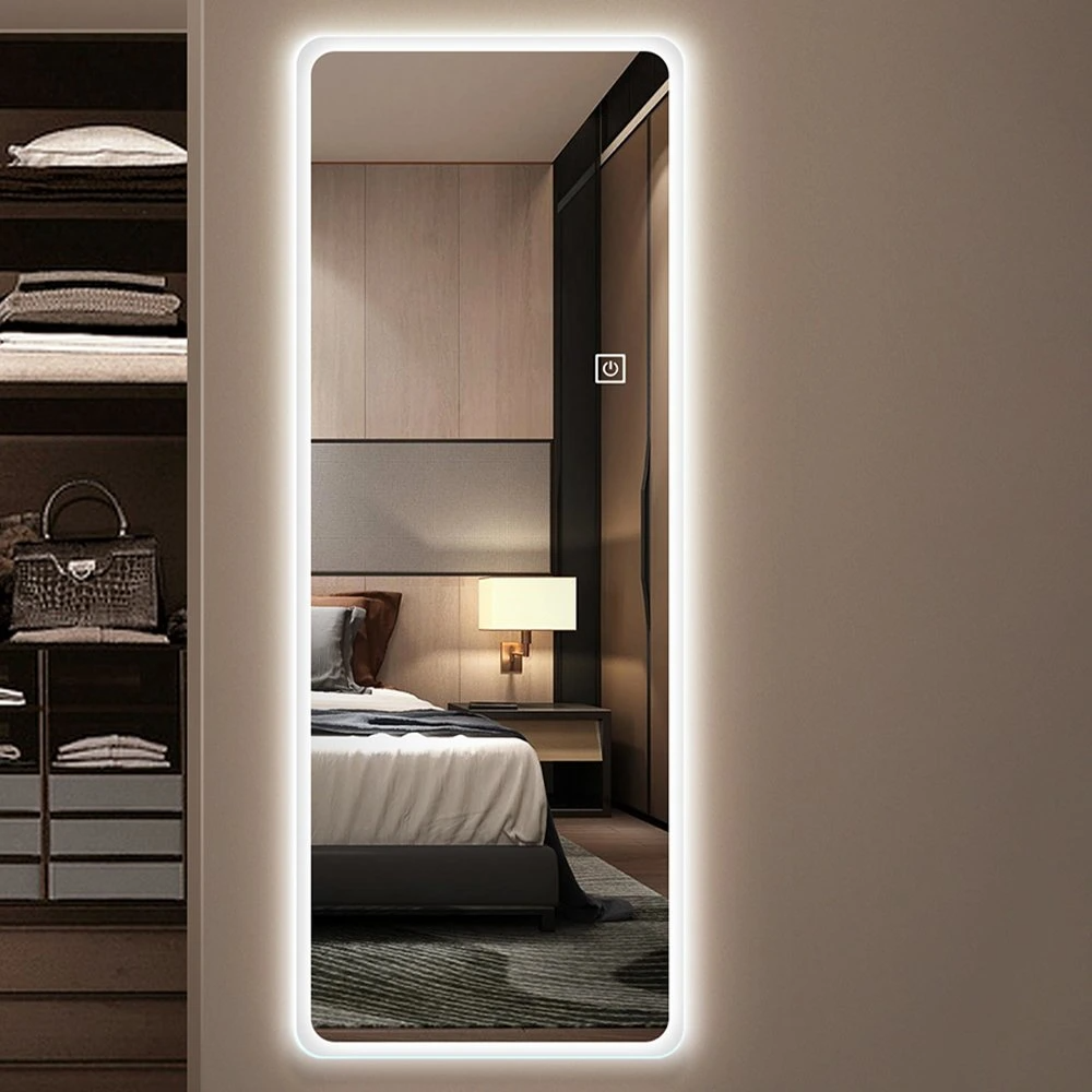 Oglinda de dressing cu LED de perete mare Oglinda de lungime intreaga iluminata cu LED inteligent
