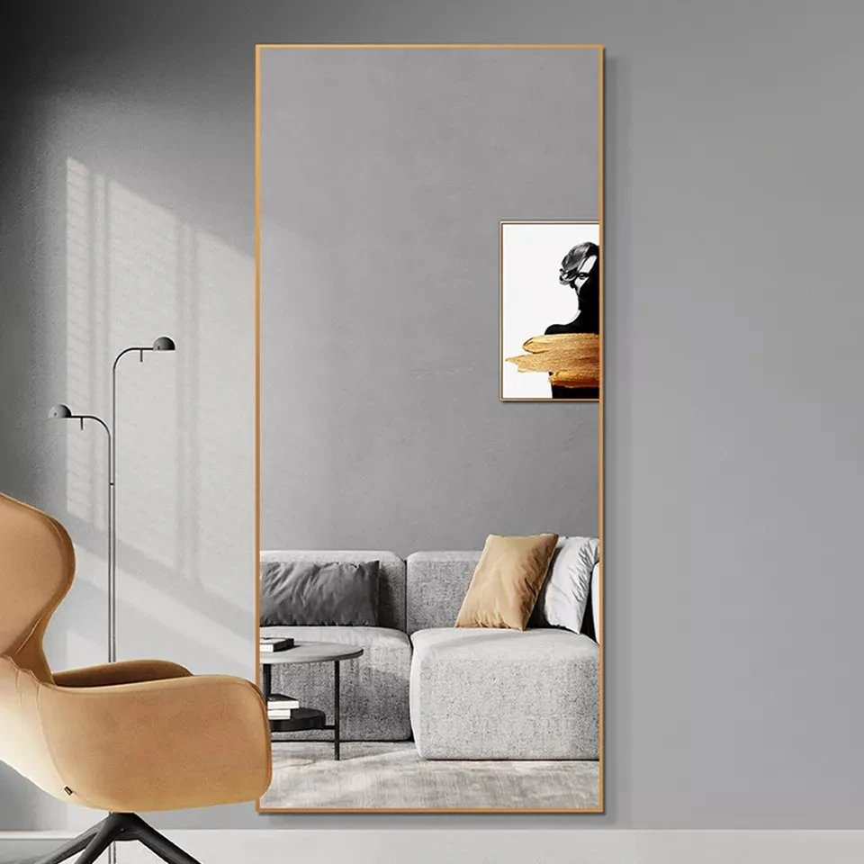Art Home Decor Hotel Rotund Forme Multiple Aluminiu Metal Cadru Lemn 40 Cm 50 Cm Oglinda Perete
