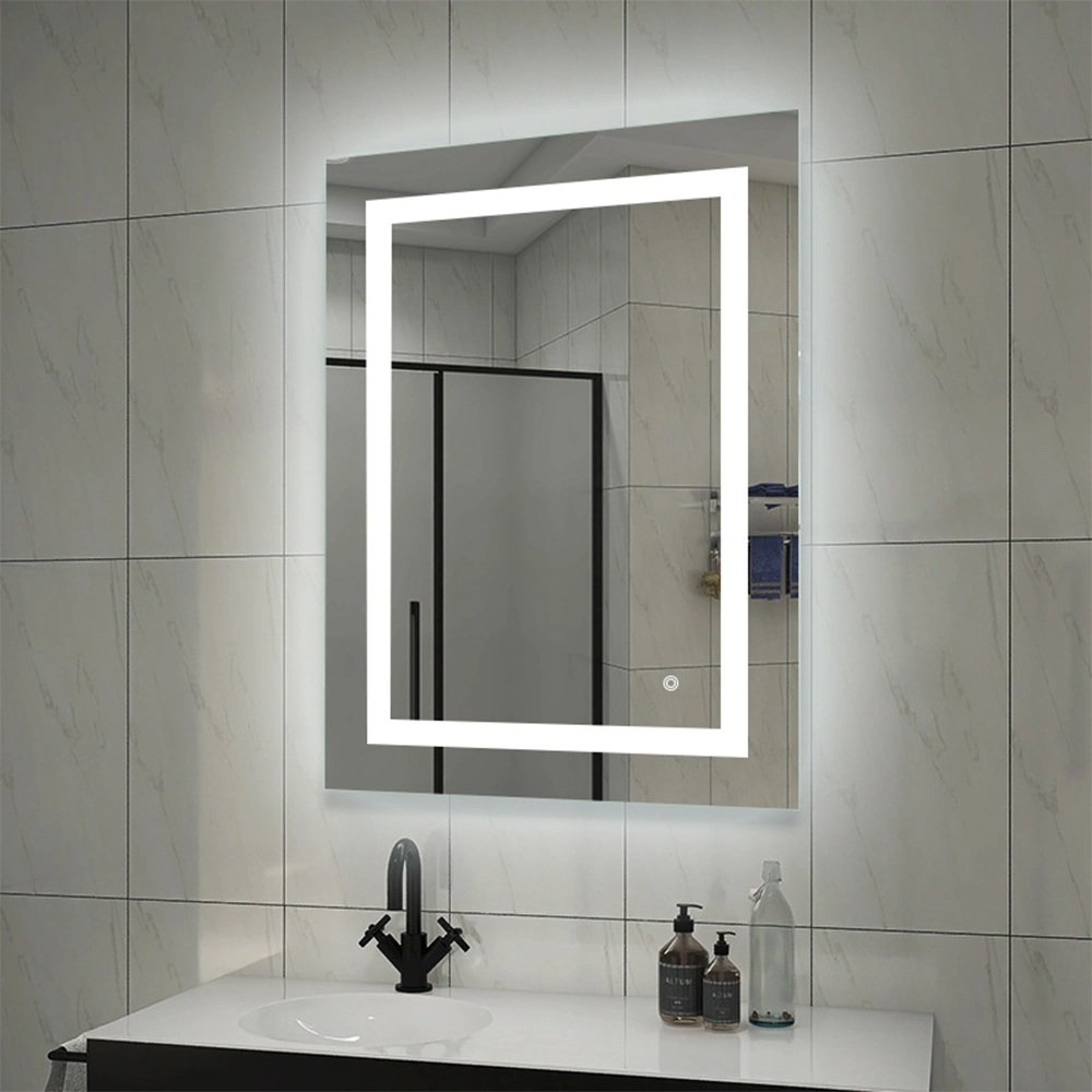Oglindă LED inteligentă pentru baie Mobilier de toaletă iluminat Oglindă decorativă din sticlă montată pe perete Oglindă de machiaj Bluetooth Decor pentru casă