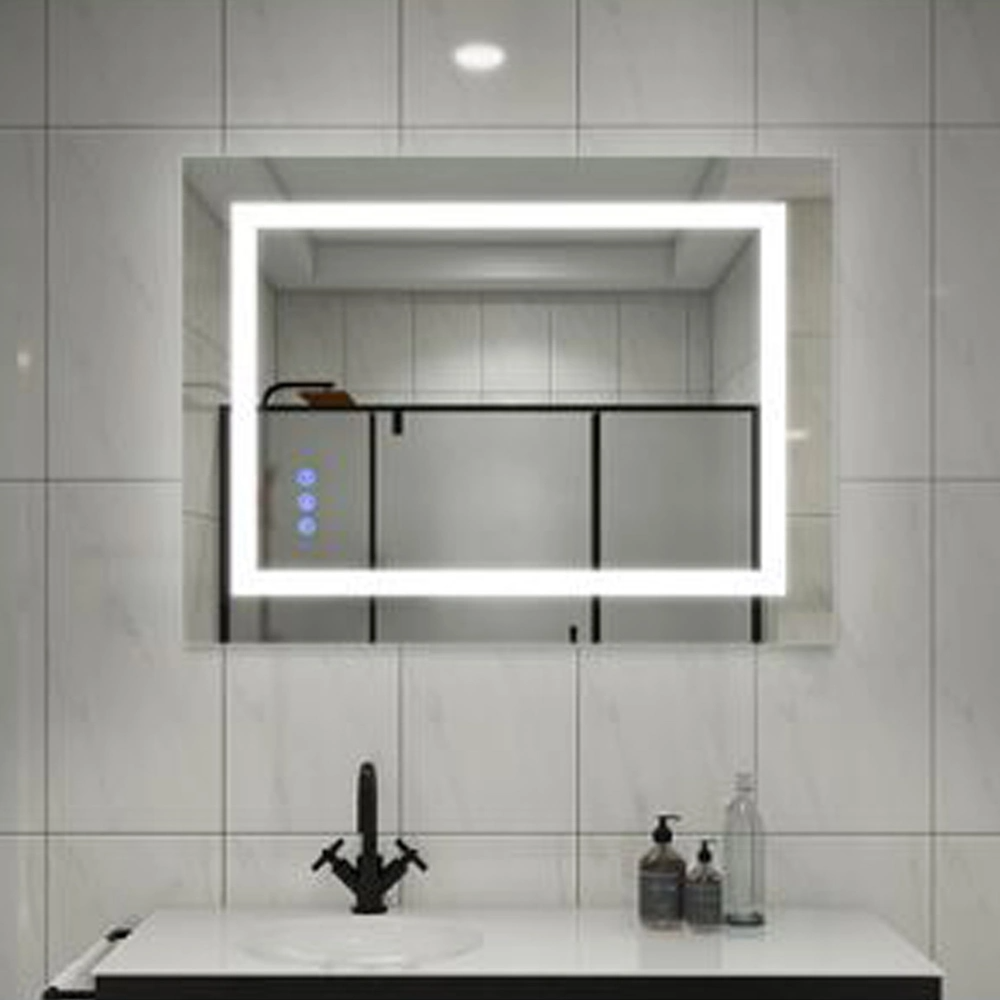 Oglindă LED inteligentă pentru baie Mobilier de toaletă iluminat Oglindă decorativă din sticlă montată pe perete Oglindă de machiaj Bluetooth Decor pentru casă