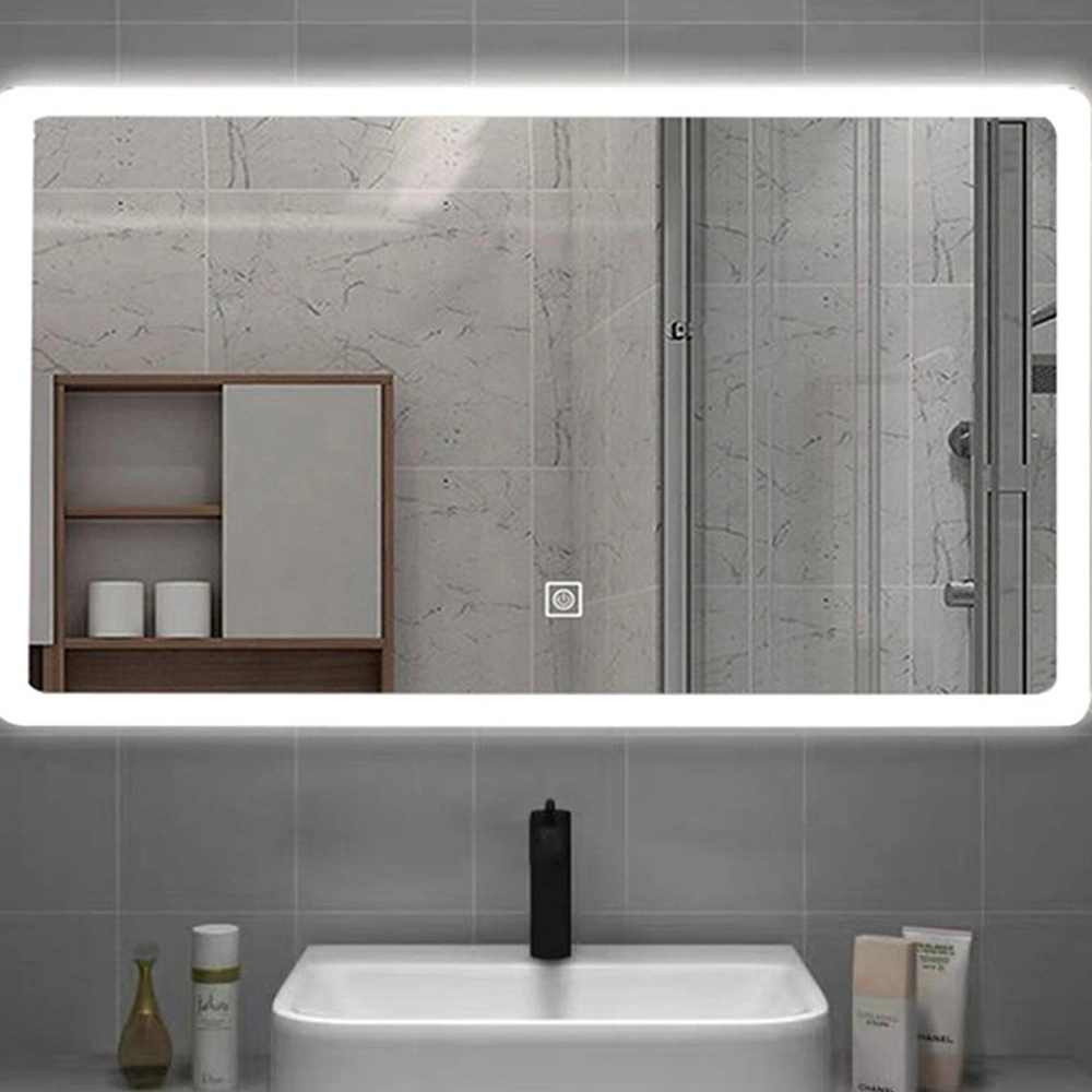 Comerț cu ridicata din fabrică Senzor tactil Decorare perete pentru acasă Mobilier de salon Montat pe perete Make up LED Smart Home LED Oglindă de baie cu dezaburire și difuzor Bluetooth