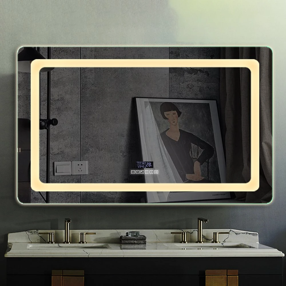 Decorare casa Oglinda montata pe perete Oglinda de baie Oglinda de machiaj Bluetooth Oglinda LED Smart Mirror Mobilier de salon