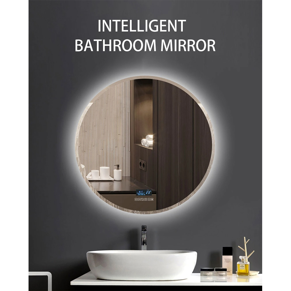 Oglindă inteligentă cu LED Oglindă montată pe perete Decorarea casei Oglindă de machiaj Bluetooth Accesorii pentru baie Mobilier de salon