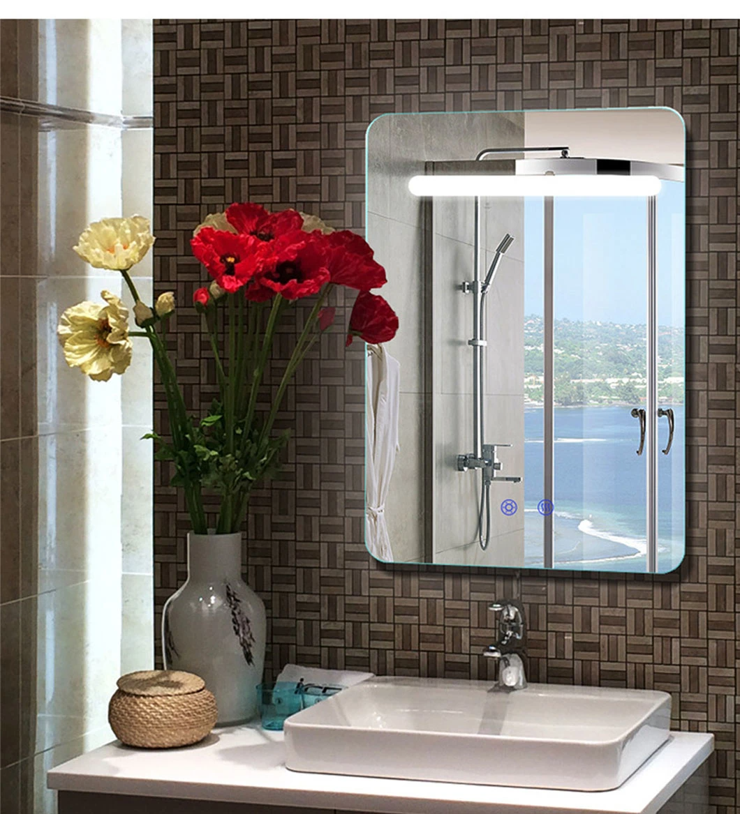 Oglinzi de baie rotunde cu perete mare pătrată modernă