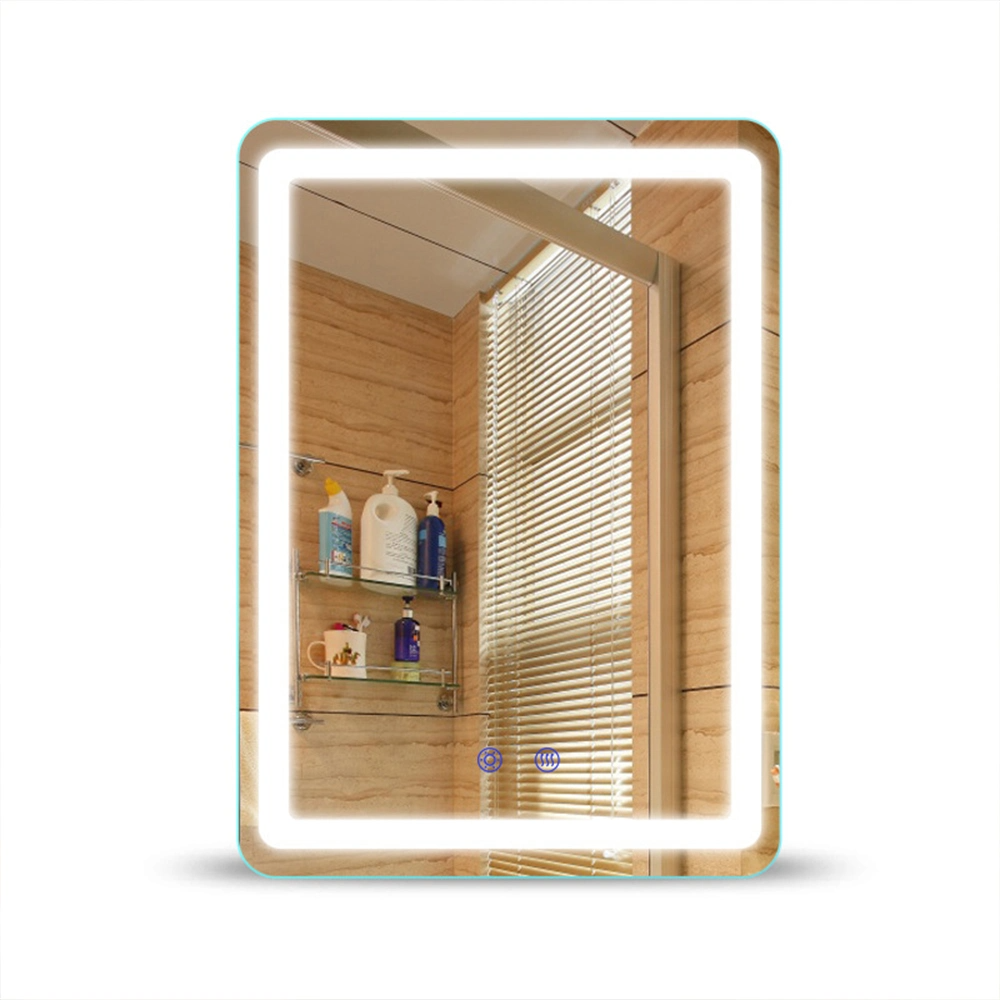 Oglindă de baie Bluetooth inteligentă, iluminată cu LED, cu ceas digital