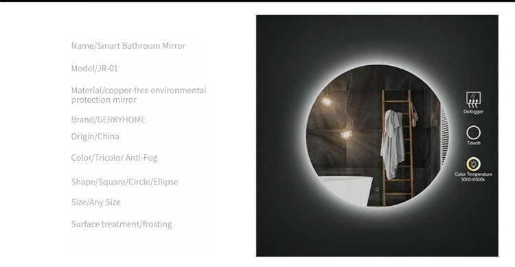China Preț de fabrică Mobilier de baie Smart Front Light Dressing Oglindă de perete pentru proiectul de baie de hotel