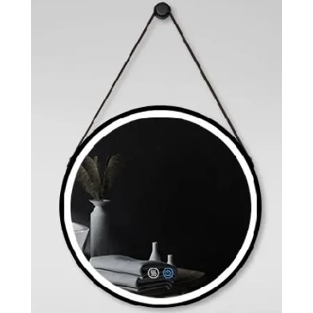Oglindă de machiaj decorativă cu ramă, montată pe perete, cu cadru negru, pentru dormitor Espejo