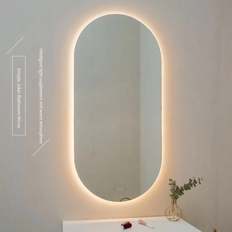 Oglindă inteligentă pentru baie Oglindă pentru baie cu LED, montată pe perete, cu lumină anti-aburire Oglindă pentru toaletă