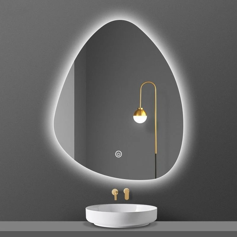 Iluminare personalizată neregulată Oglindă pentru baie Cadă montată pe perete Oglindă cu LED inteligentă pentru vanitate de interes special