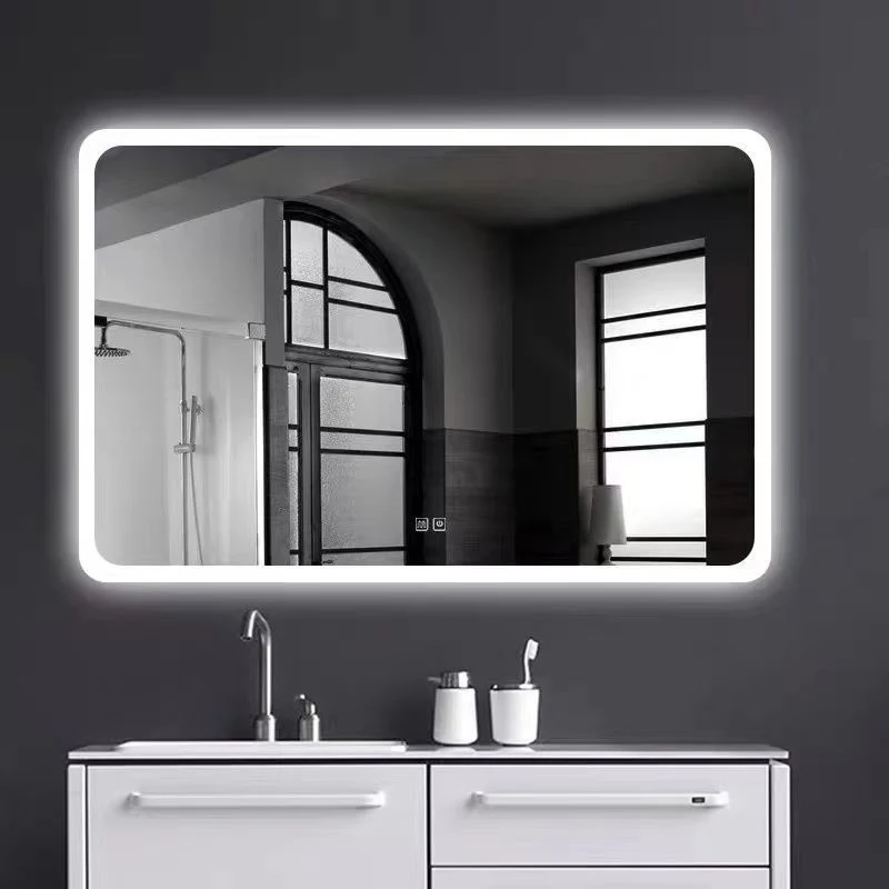 Oglindă personalizată personalizată cu iluminare din spate pentru baie cu LED Oglindă de toaletă rezistentă la apă cu lumină