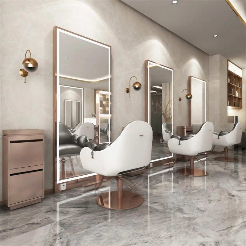Lumină pentru oglindă de salon cu LED montată pe perete Oglindă inteligentă dreptunghiulară Dezaburire Dressing Oglindă cu LED-uri de lungime completă