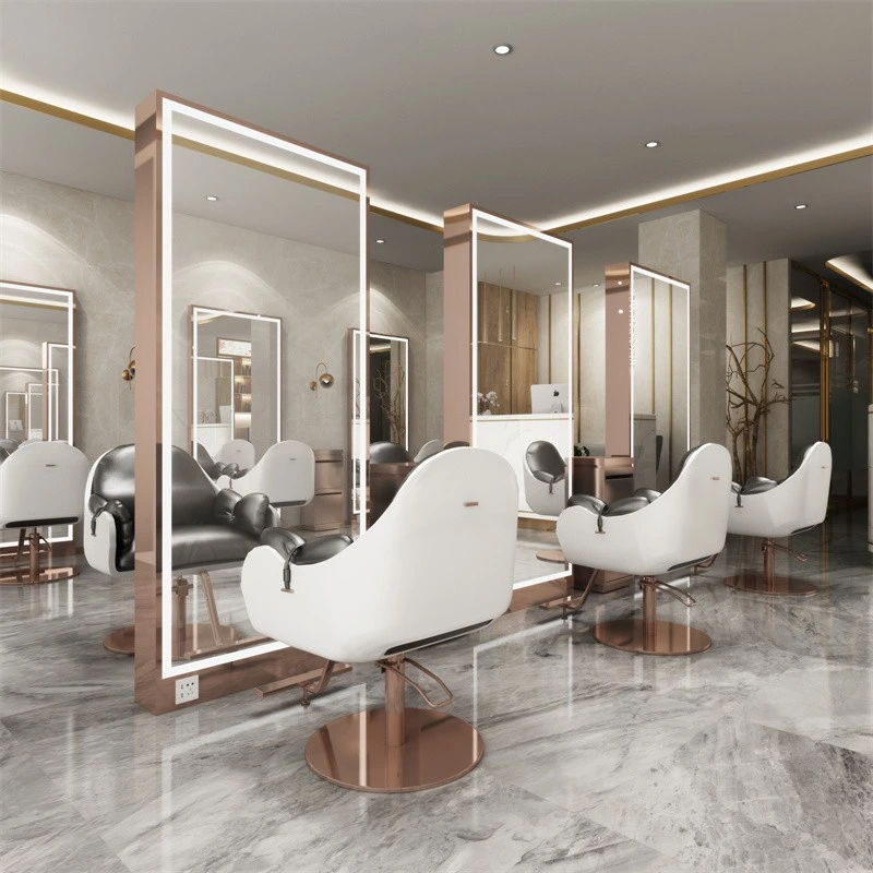 Lumină pentru oglindă de salon cu LED montată pe perete Oglindă inteligentă dreptunghiulară Dezaburire Dressing Oglindă cu LED-uri de lungime completă
