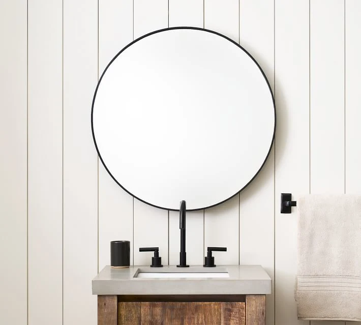 Toalete Camere de zi Oglindă de perete circulară 24/30/36 inch Oglindă de perete rotundă aurie